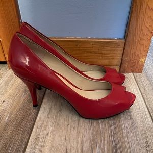 Red Nine West Heels